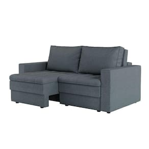 sofá 3 lugares retrátil berna linho cinza 180 cm