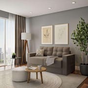 sofá 3 lugares retrátil berlim suede bege 180 cm