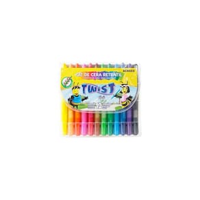 Giz De Cera Retrátil Twist 12 Cores - Acrilex
