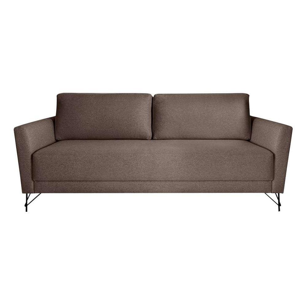 sofá 3 lugares nikos marrom 220 cm
