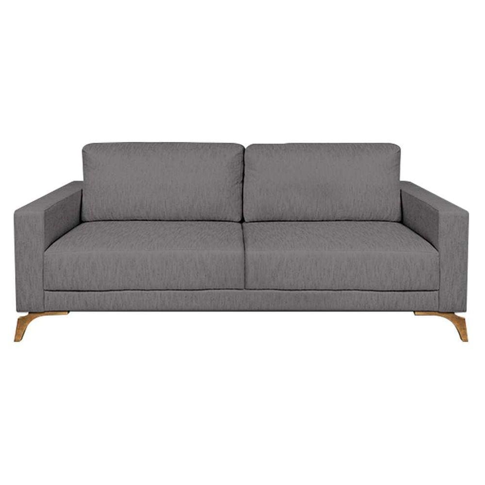 sofá 3 lugares henry veludo cinza 230 cm