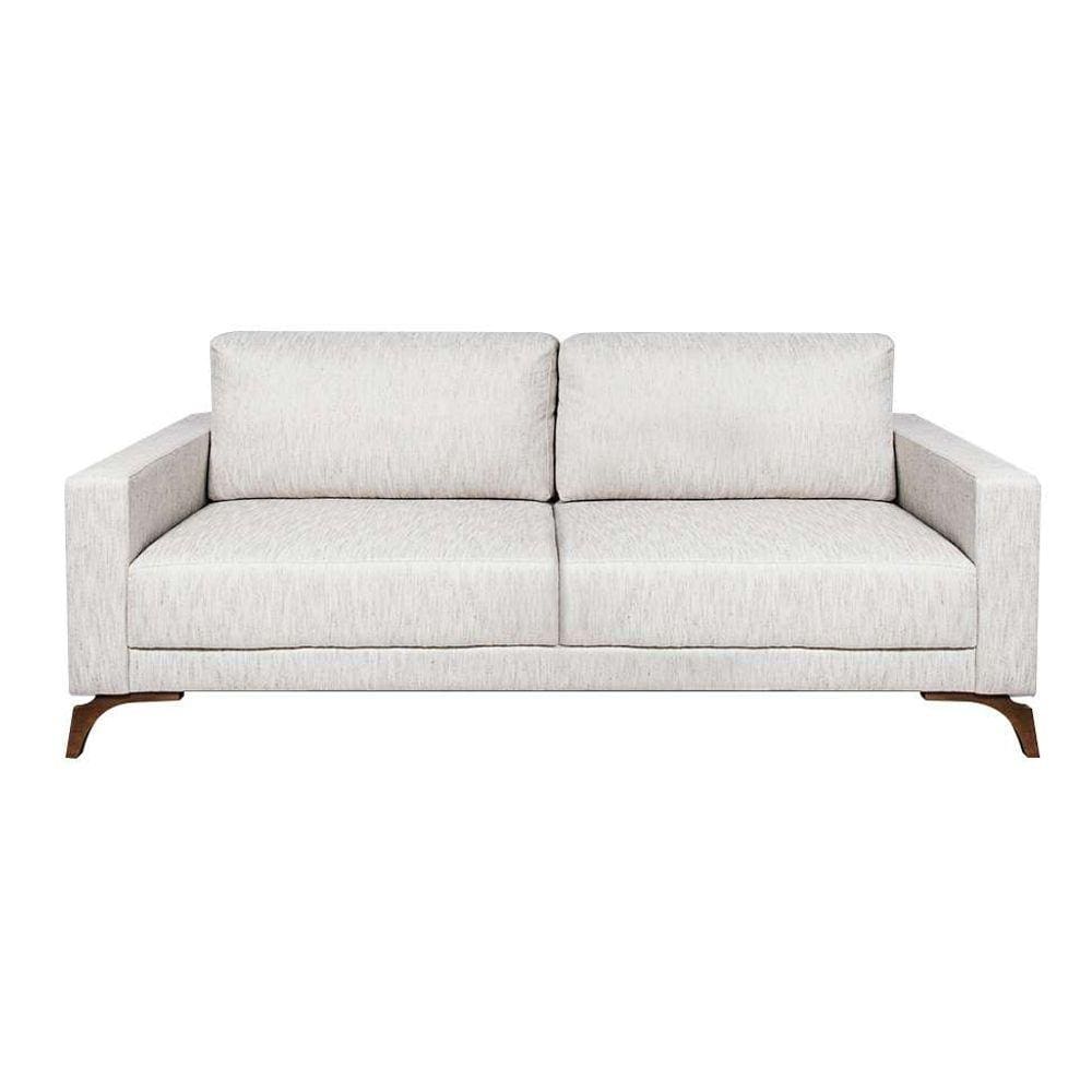 sofá 3 lugares henry veludo bege 230 cm