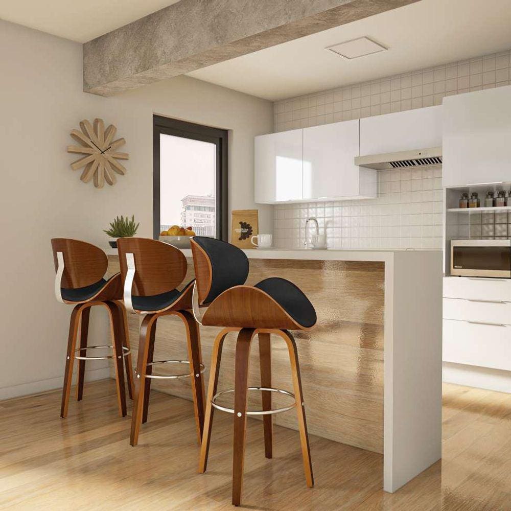 banqueta giratória leiden preta