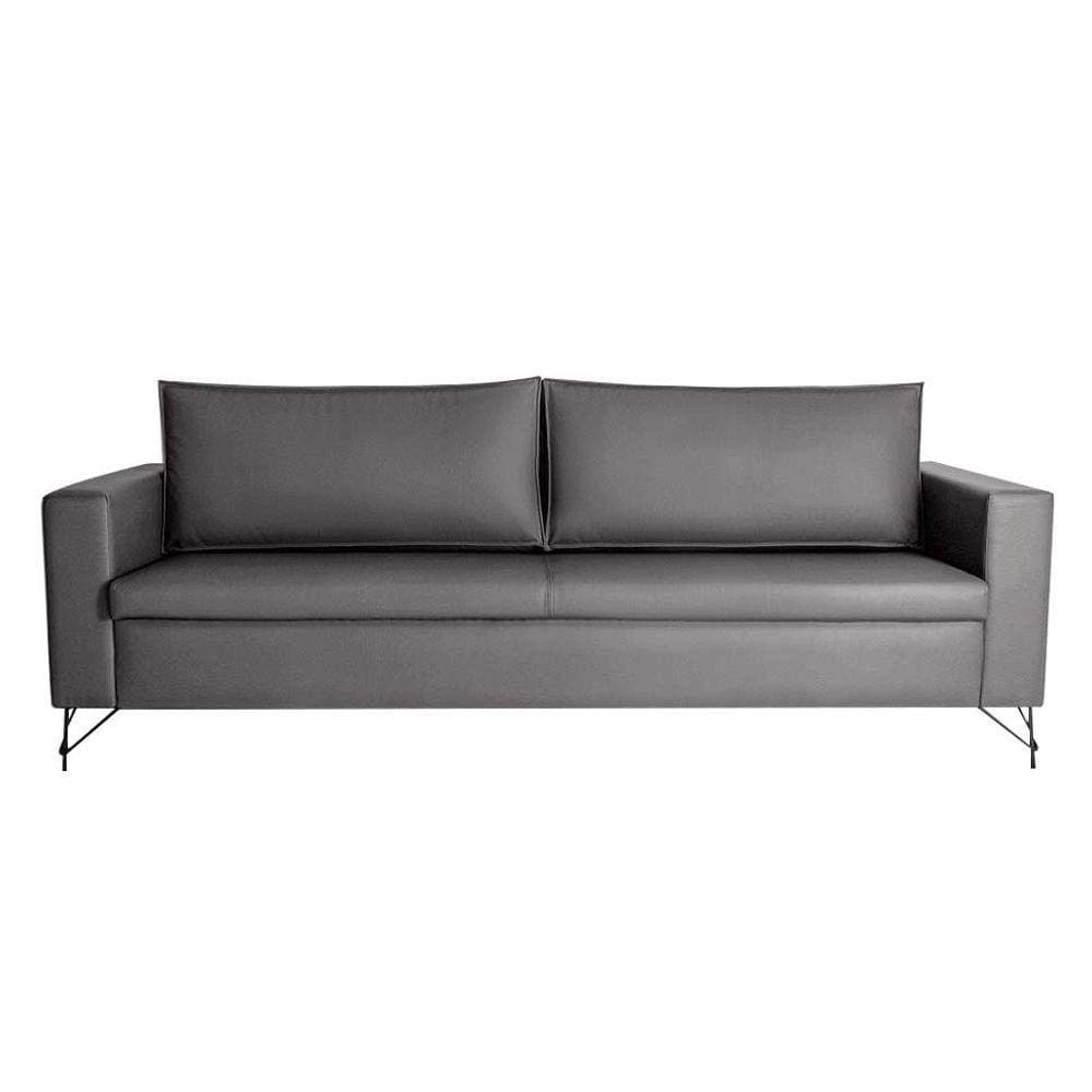 sofá 3 lugares adrian veludo cinza 230 cm