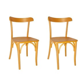 conjunto com 2 cadeiras de cozinha laura amarelo