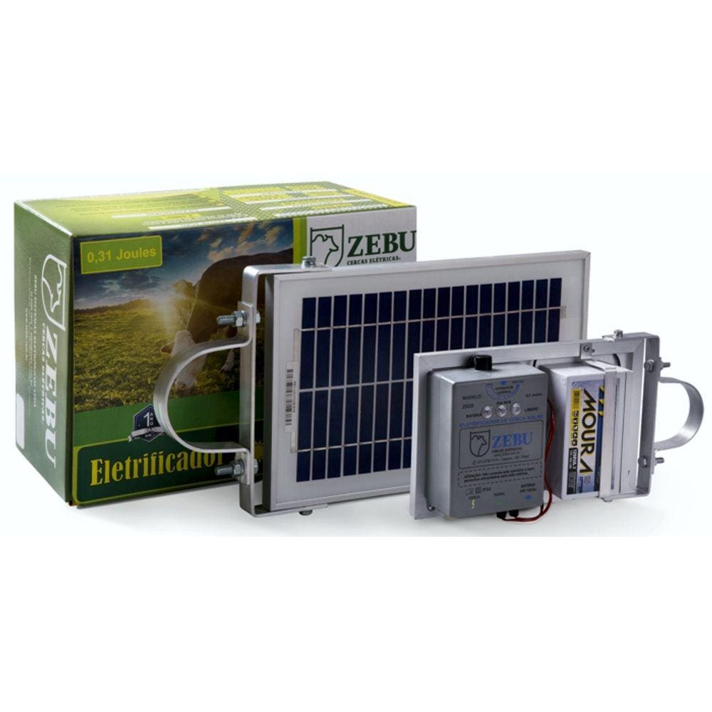 Eletrificador De Cerca Solar Zs20bi C/Bateria Moura (0,31 Joules)