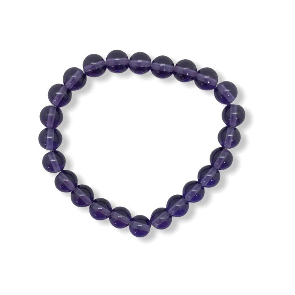 Pulseira Pedras Naturais Ametista 8 Mm Proteção E