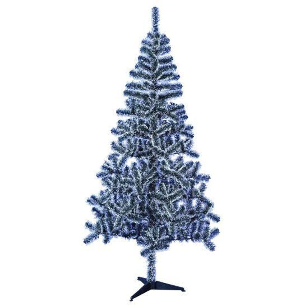 Árvore De Natal Nevada Com 450 Galhos E Pé De Plástico 2,10M
