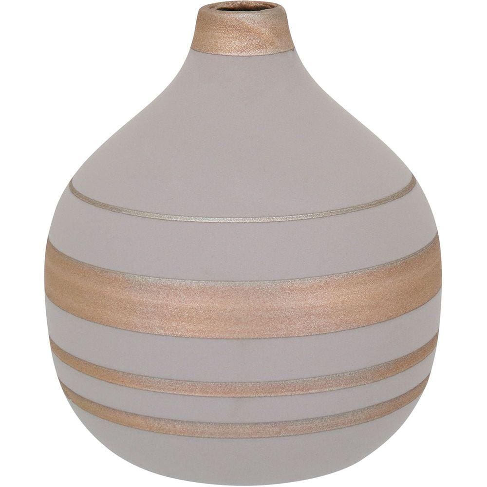 TONGASS VASO 22x19x19cm CERÂMICA CINZA