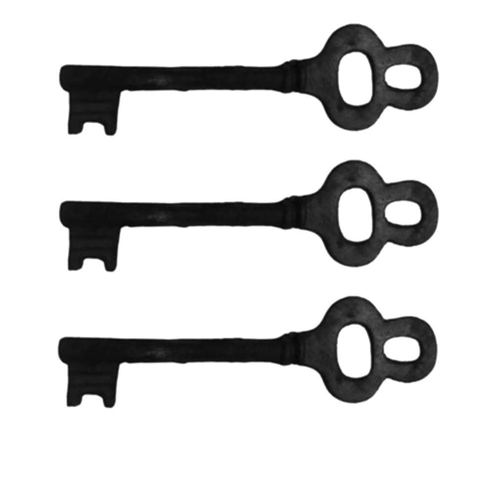 Kit 3 Chaves Decorativas Rústica Enfeite em Ferro Nº 01 26cm