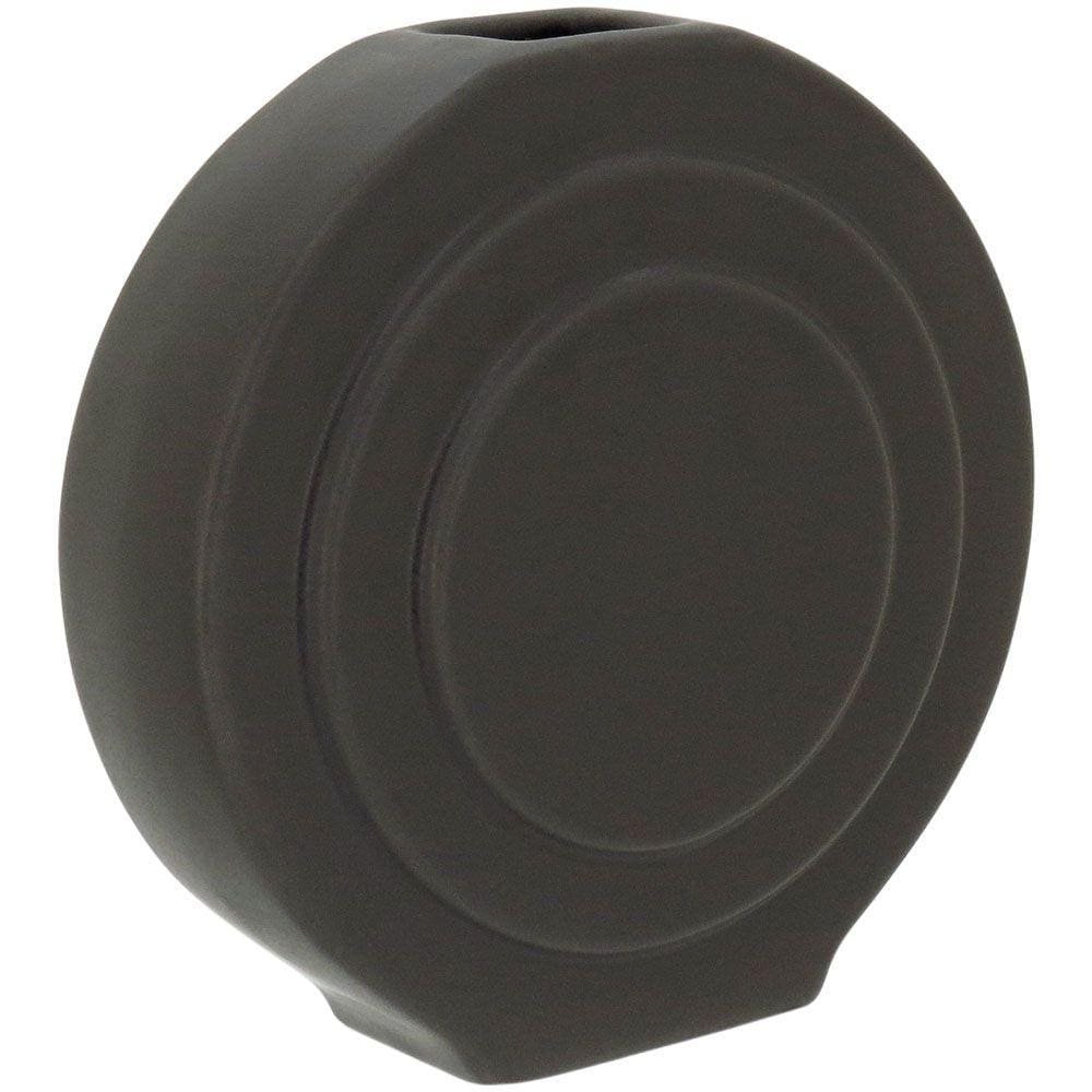 OPALA VASO 17x17x6cm CERÂMICA CINZA