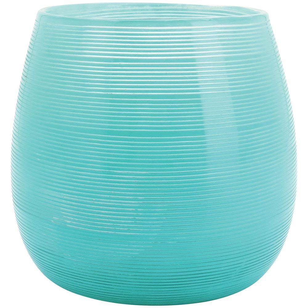 JUNO VASO 18x18x18cm VIDRO VERDE