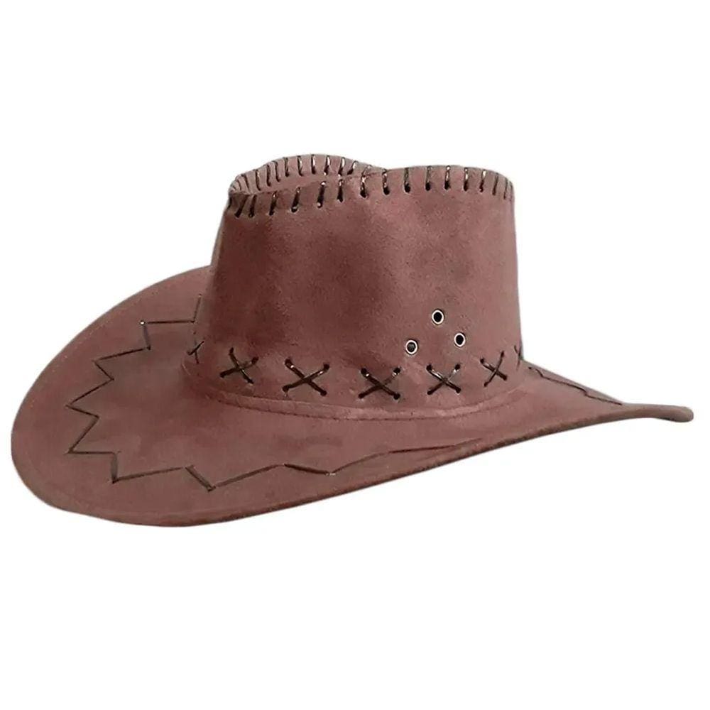 Chapéu de Cowboy Western Suede Terracota - Adulto