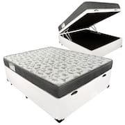 Cama Box Com Baú Casal + Colchão De Espuma D33 - Ortobom - ISO 100 138x188x60cm