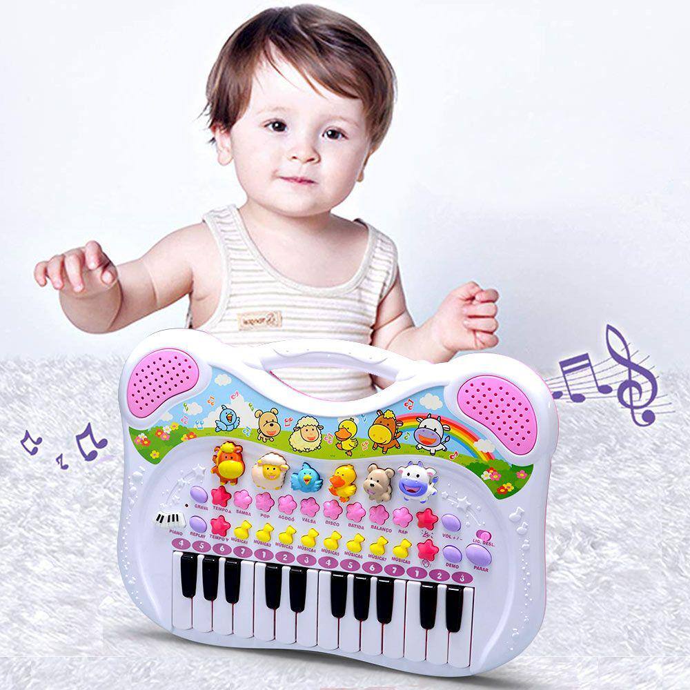 Piano Teclado Musical Fazendinha Animal Infantil Bebê