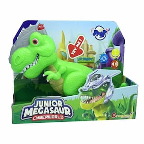 Figura Interativa - Junior Megasaur Cyberworld - T-Rex - Verde - Fun Divirta-se