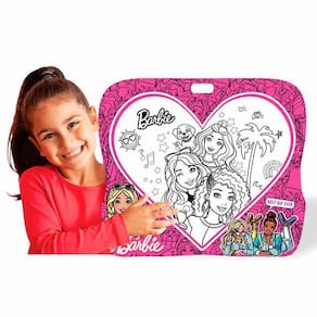 Lousa Infantil com Quebra-Cabeça - Barbie - Lousa Divertida - Fun Divirta-se