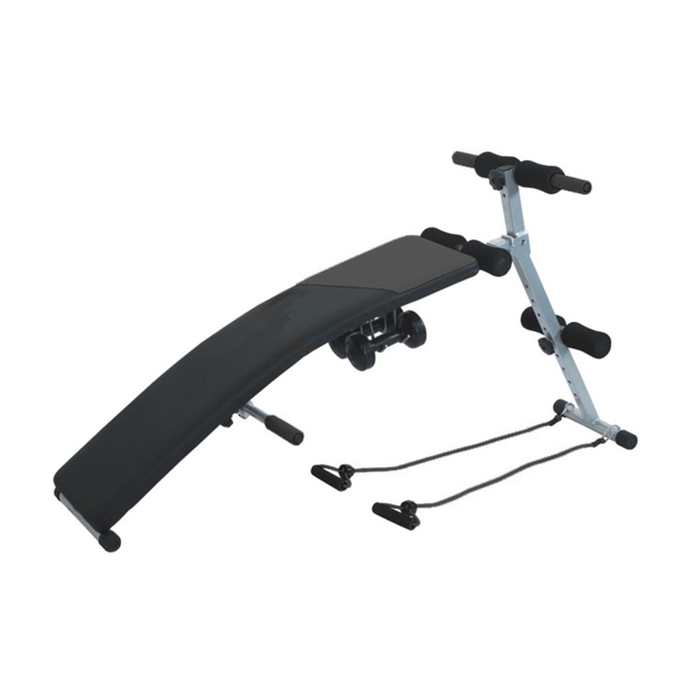 Prancha de abdominal com halteres e elásticos WCT Fitness