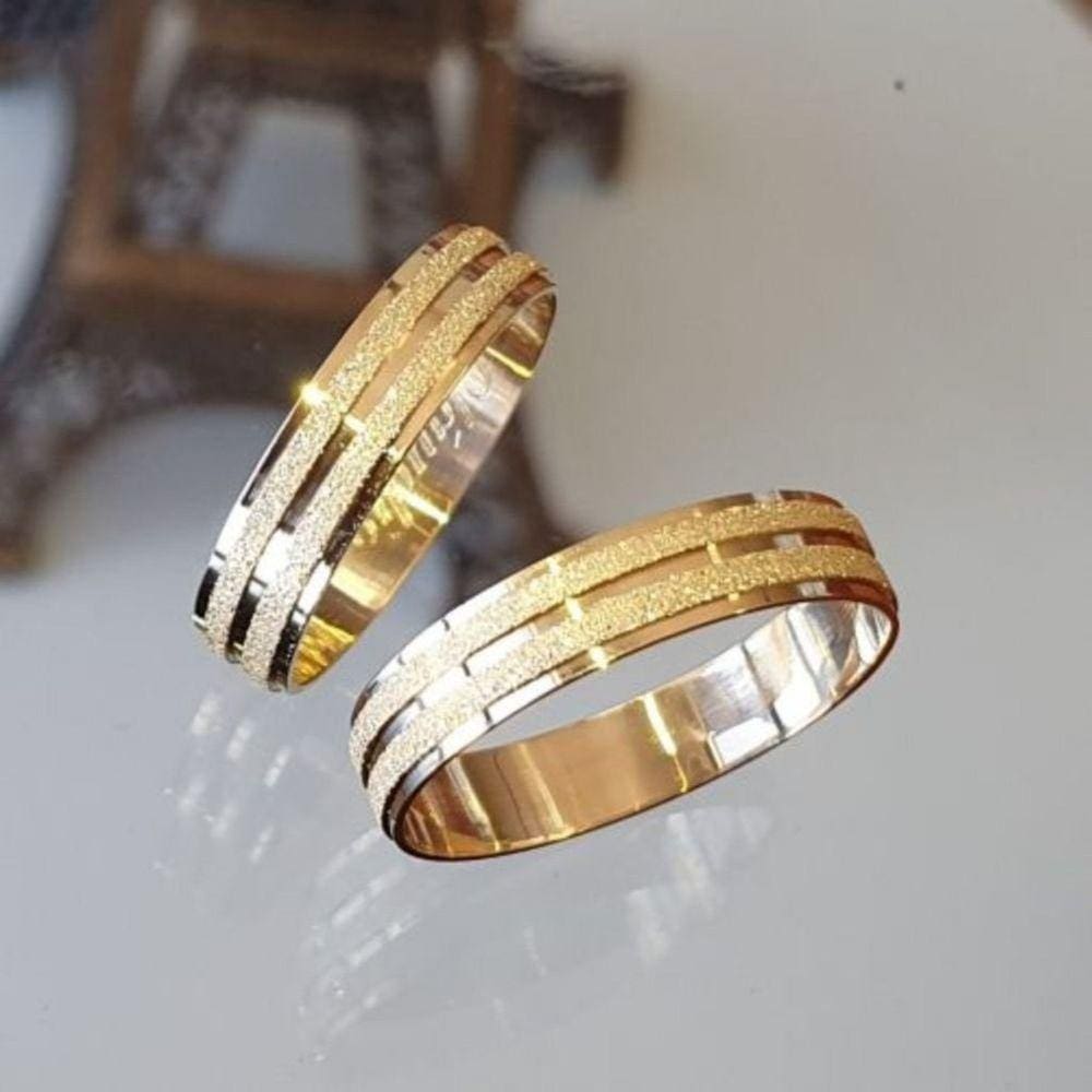 Aliança Noivado ou Casamento em Ouro Maciço Eternal - L10k65
