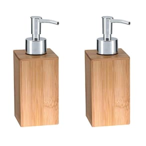 Jogo Porta Sabonete Líquido Bambu Eco Prime 350ml 2 Unidades - Yangzi