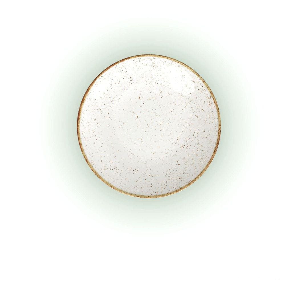 Prato Raso Tramontina Rústico Marrom em Porcelana Decorada 25 cm Tramontina