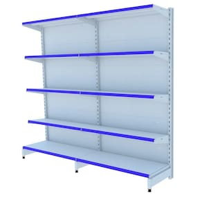 Gondola Parede 196 Amapa Flex 60 Kit 2 Metros Branco Fx Azul