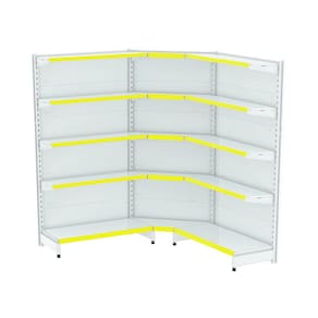 Gondola Parede 196 Amapa Flex 60 Kit 2m 1 Canto Branco Fx Am