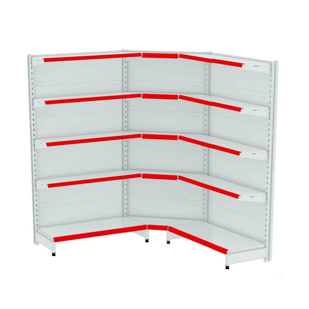 Gondola Parede 196 Amapa Flex 60 Kit 2m 1 Canto Branco Fx Ve