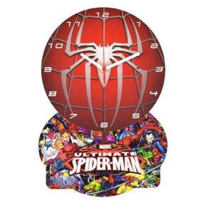 Relógio de Parede com Pêndulo Homen Aranha Com base fundo