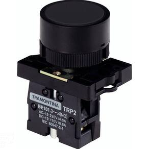 Botão de Impulso Tramontina TRP2-EA21 1NA Preto com Base de Plástico Tramontina