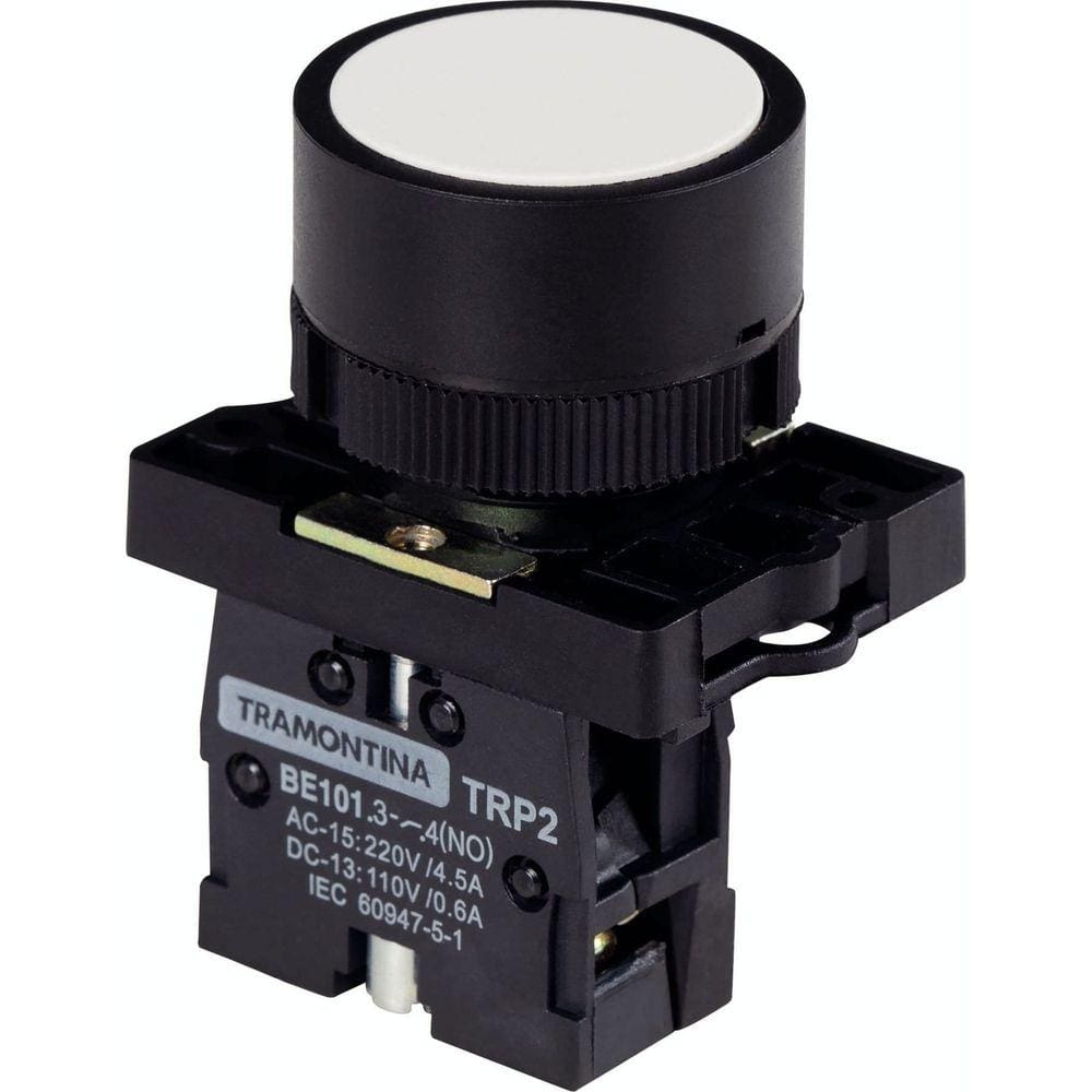 Botão de Impulso Tramontina TRP2-EA11 1NA Branco com Base de Plástico Tramontina