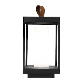 Lanterna Lohr 370mm VD Leitoso 1xe27 Germany Preto Fosco