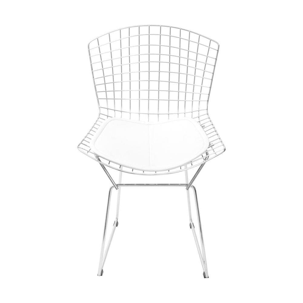 Cadeira Bertoia OR Design Branco/Cromado