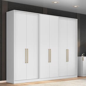 Guarda Roupa Casal 6 Portas Escócia Edez Branco