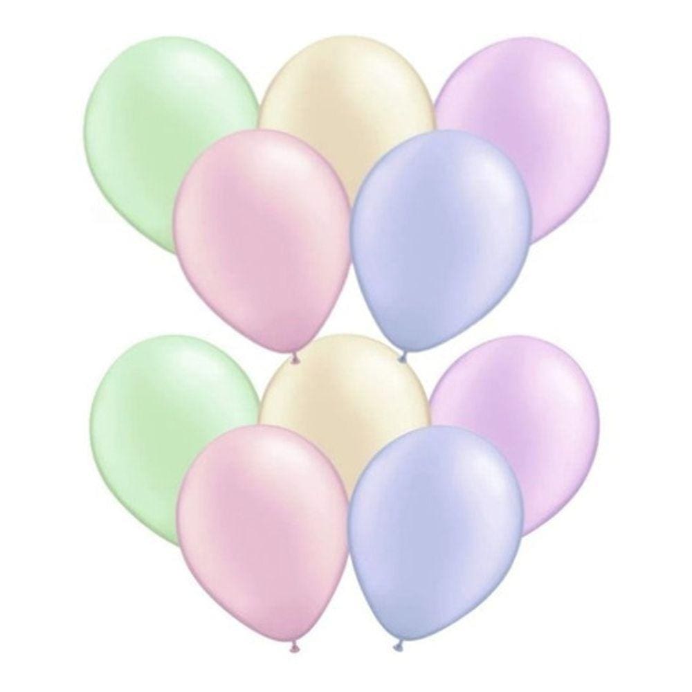 Balões Bexiga Candy Colors/tons Pastel - N° 9 Cores Claras