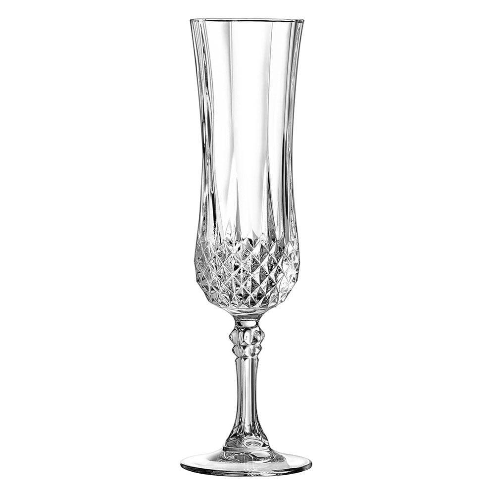 LONGCHAMP TAÇA CHAMPANHE 20x6x6cm 140ml CRISTAL TRANSP 6PÇ