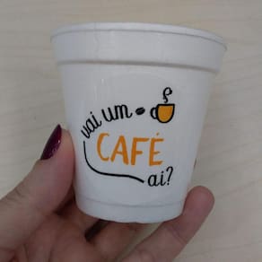 Copo Isopor Descartável 120ml Café e Chá mod.03 - 50 unid.