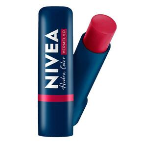 Protetor Labial Nivea 2 Em 1 Hidra Color Vermelho 4,8g