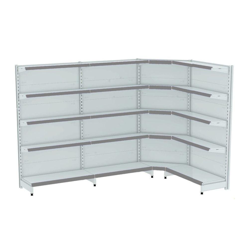 Gondola Parede 196 Amapa Flex 60 Kit 3m 1 Canto Branco Fx Ci