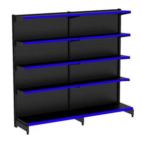 Gondola Parede 196 Amapa Flex 60 Kit 2 Metros Preto Fx Azul