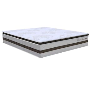 Colchão Box Casal 138cm Molas Ensacadas Soft Pillow Love Story Bege/Marrom - Gazin