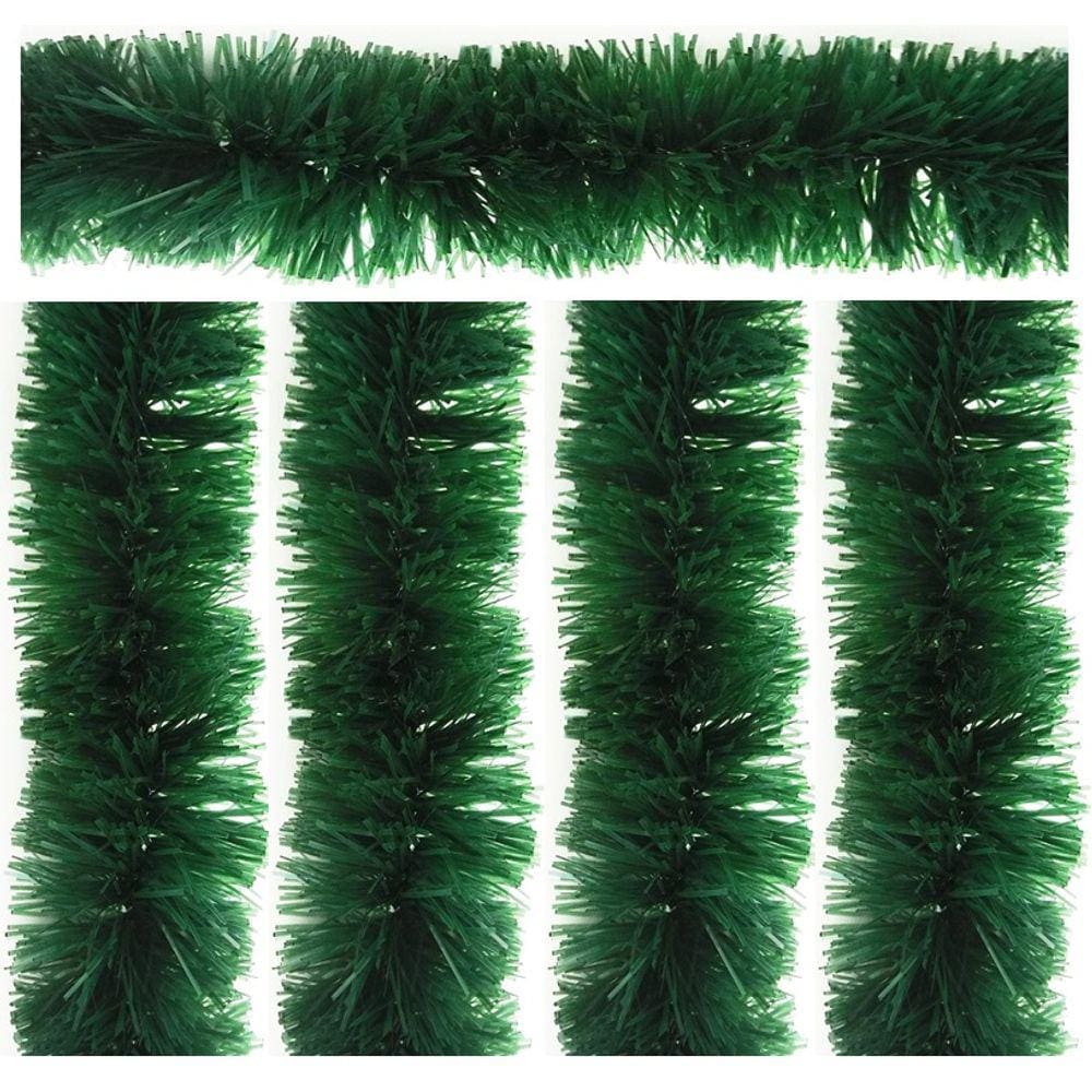 Festão De Natal Pet Largo Verde Fosco 12cm Jogo 25 metros - Yangzi