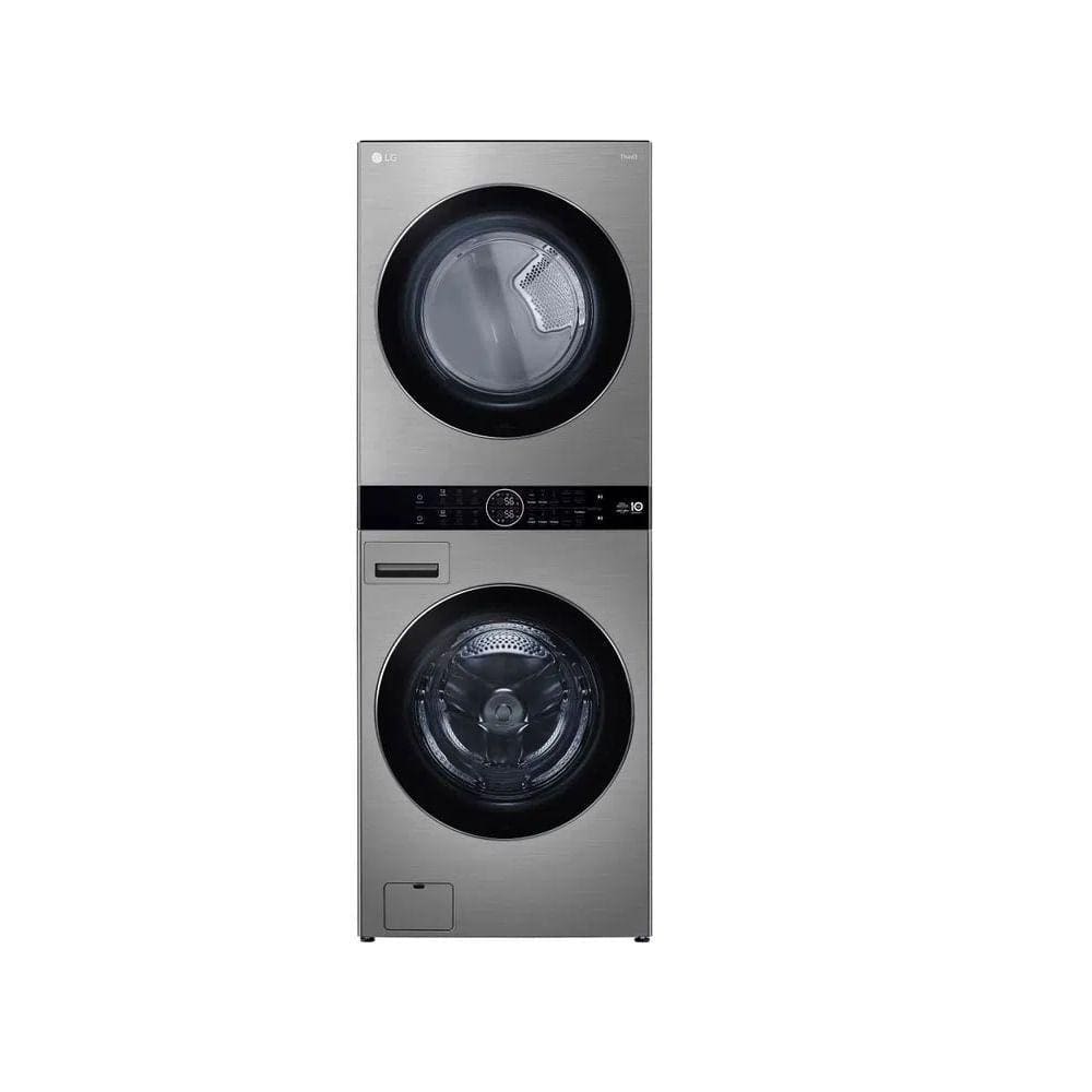 Lava e Seca Smart LG 17Kg Wash Tower com Inteligência Artificial Aço Escovado WK17VS6A - 220 Volts