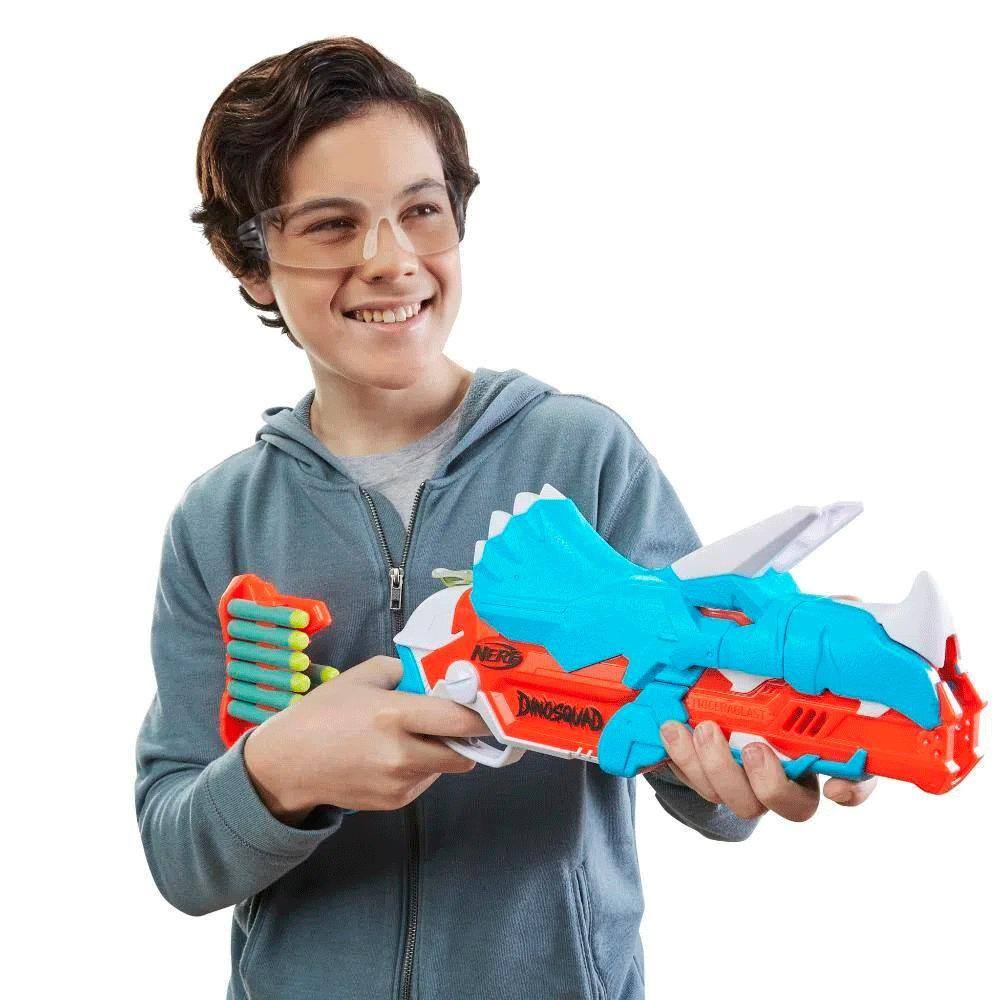 LANÇADOR NERF DINOSSAURO HASBRO REF:E0804 - Azul+Vermelho