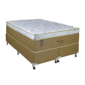 cama box king com colchão vicenza molas ensacadas bege