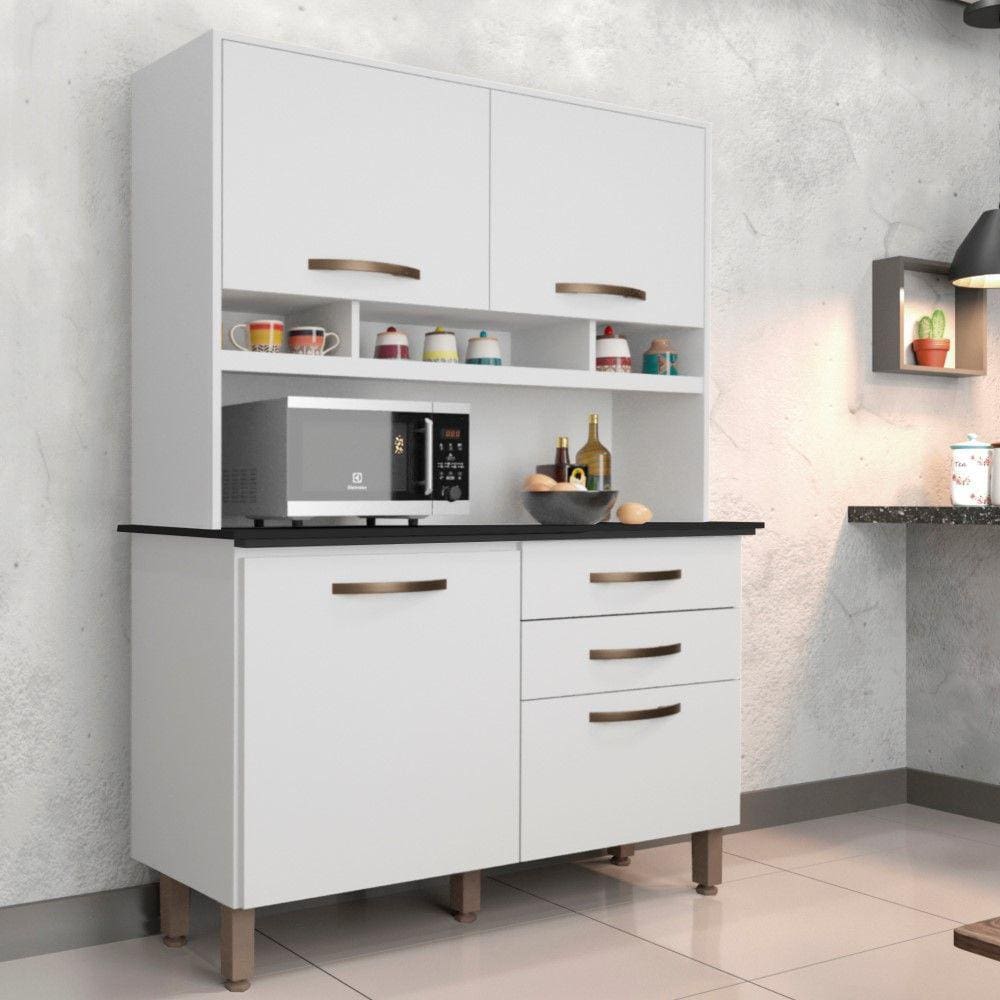 Cozinha Sofia 4 Portas 2 Gavetas Branco Neve