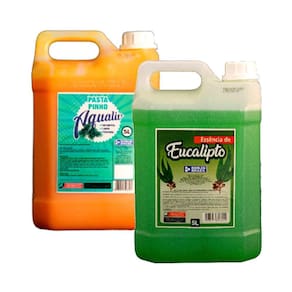 Kit Pasta Pinho Aqualiv e Essência Eucalipto Concentrado 5L