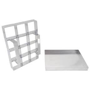 Aro Cortador De Brownie 12 Cav 6 X 6 X 3 Com Assadeira