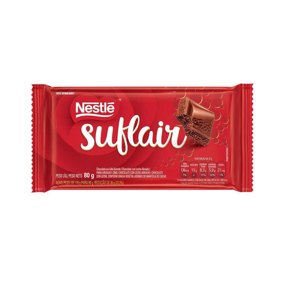 Chocolate Suflair ao Leite 80g