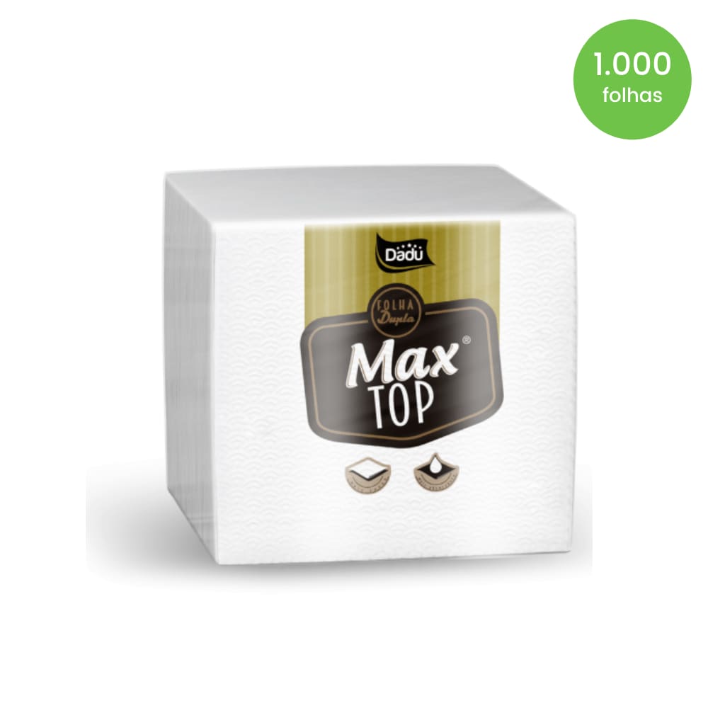 Guardanapo 22x23cm folha dupla Dadu Maxtop c/1.000 folhas Maxtop c/1.000 folhas